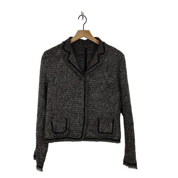 Elie Tahari Jackets & Blazers - Elie Tahari - Brown Tweed Pleated Blazer/Skirt Suit Set Size 6